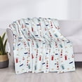 thumbnail image 3 of Yiaed Nautical Lighthouse Sailboat Print Blanket Throw Blanket Soft Cozy Flannel Blanket for Home Bed Sofa Couch Chair-50"x40", 3 of 6
