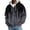 Dark Gray, variant on Waffle Knit Hoodies for Men Paint Drip Graffiti Print Zip Up Drawstring Hooded Casual Jacket Long Sleeve Loose Fall Winter Sweatshirt with Pockets Pink 3XL
