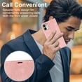 thumbnail image 6 of Decase for Apple iPhone 11 Wallet Phone Case,Shockproof Plain Leather Magnetic Closure Flip Holder Protective Cover with RFID Blocking Card Slots,Pink, 6 of 10