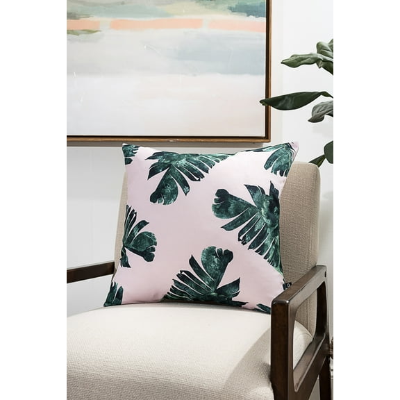 Ada Home Decor Bright Greenery Contemporary Pillow