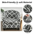 thumbnail image 4 of TOPCHANCES 2-Piece Stretch Club Chair Slipcover, Printed Armchair Covers Tub Chair Slipcover for Bar Counter Living Room, Gray #2, 4 of 8