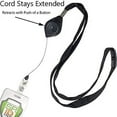 thumbnail image 6 of 25 Pack - Comfort Lanyard with Locking Badge Reel - Locks in Open (Extended) Position with Push Button Recoil - Quick Release Safety Breakaway for Insert & Swipe Key Cards by Specialist ID (Black), 6 of 8