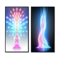 thumbnail image 2 of Designart "Light Expansion Abstracted Consciousness" Abstract Shapes Framed Wall Art Set Of 2 - Transitional Blue Gallery Wall Frame Set For Home Decor, 2 of 6