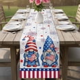 thumbnail image 4 of 4th of July Table Runner 70 Inches, USA Flag Independence Day Blue Red Gnomes Bed Runner Dresser Scarves Tabletop for Indoor Outdoor Parties/Ceremony/Banquet, 13" x 70", 4 of 9