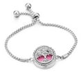 thumbnail image 4 of Unisex Essential Oil Diffuser Bracelet Tree of Life Stainless Steel Floral Aromatherapy Jewelry with Refill Pads, 4 of 10