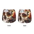 thumbnail image 3 of Xecao Rose Floral Skull for Double-layer Running Short for Women, Perfect for Gym, Tennis, and More, Featuring a Convenient Pocket-XX-Large, 3 of 7