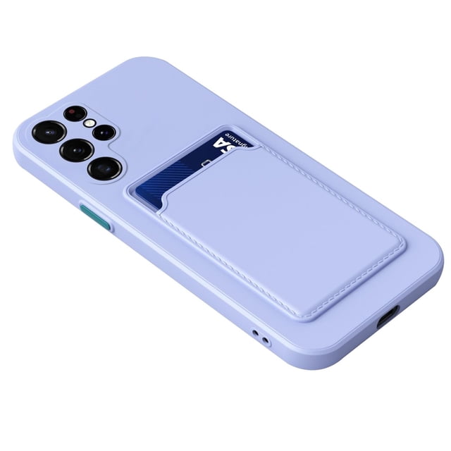 Case For Samsung Galaxy S26 Ultra/S26 Plus/S26, Silicone Cover With Card Insertion Anti-Fingerprint Shell