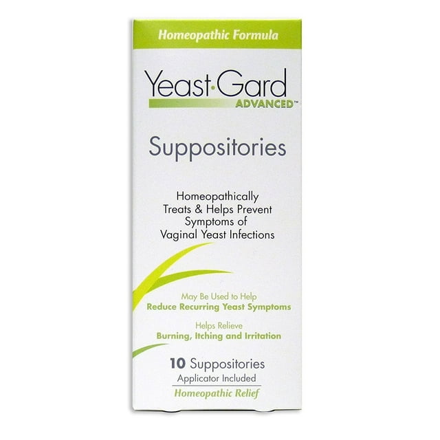 YeastGard Advanced Vaginal Yeast Infection Feminine Suppositories, 10