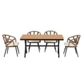 thumbnail image 3 of Miekor Furniture Contemporary Outdoor Set with PE Rattan Chairs and Plastic Wood Table,Suitable for Gardens and Lawns 44624, 3 of 16