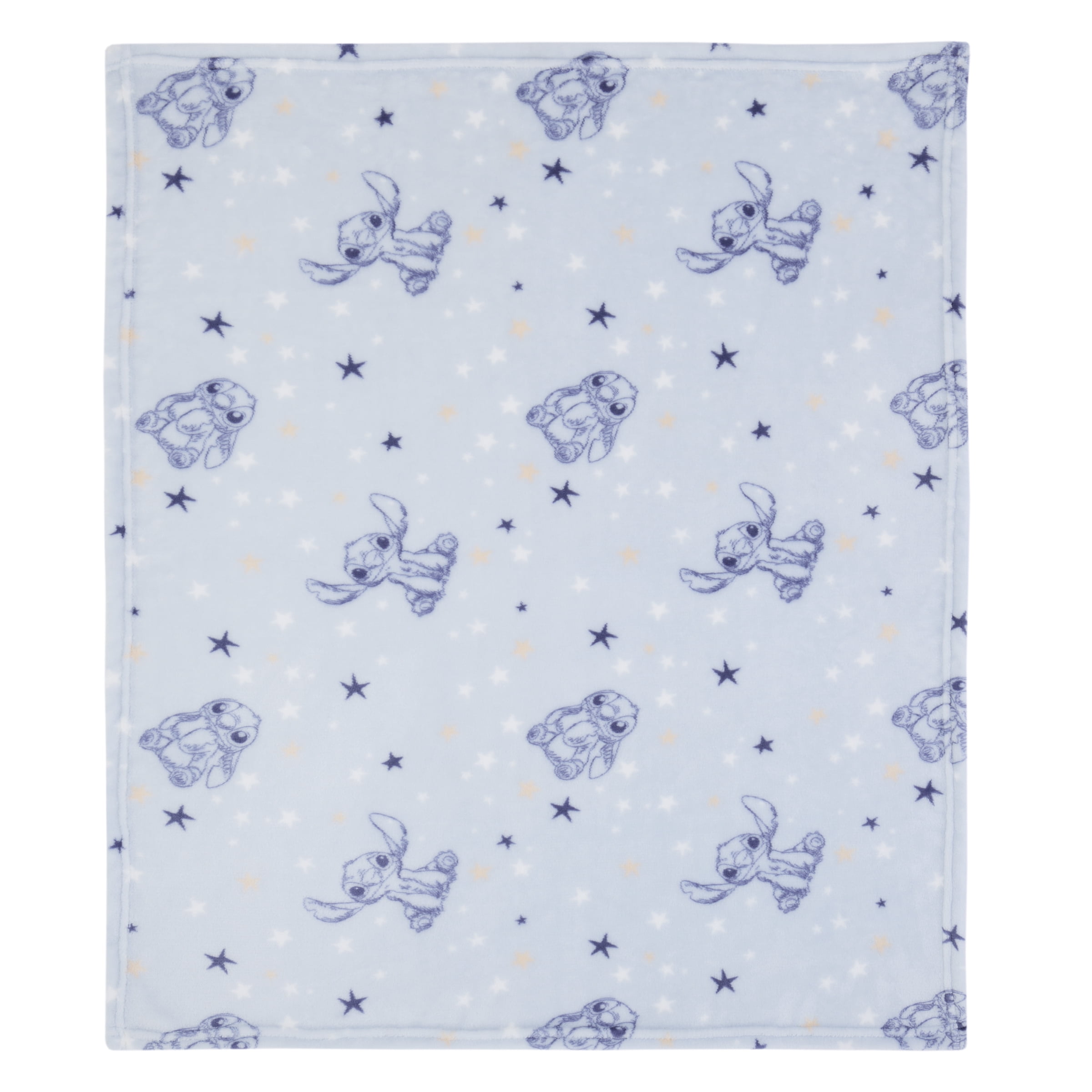 Stitch Allover Print Baby Blanket, Unisex, Blue