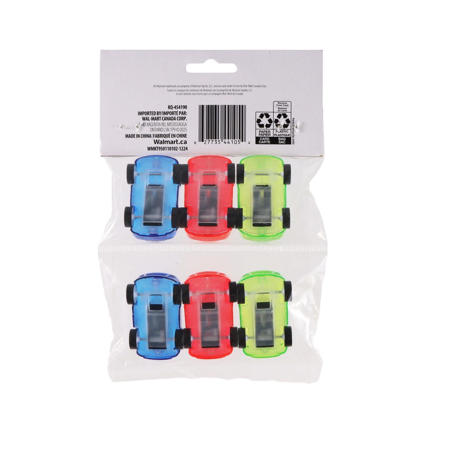 Way to Celebrate! Pull Back Toy Cars, 6-Pack Cars, Party Favors for Ages 3+, Pull Back Cars