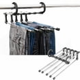 thumbnail image 2 of Joy Guru 5-In-1 Multifunctional Space-Saving Stainless Steel, Clothes Hangers with 2 Hooks, Black, 2 of 6