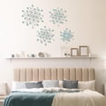 thumbnail image 6 of Blue Metal Starburst Wall Sculpture Set of 4 Home Decor Accents, 6 of 7