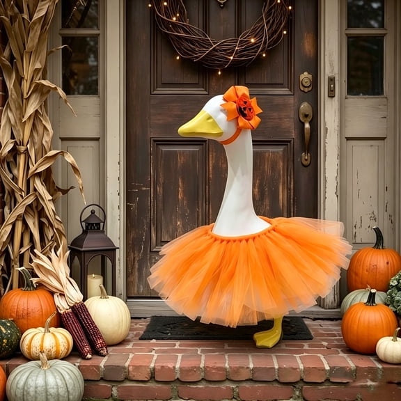 XGFHYJEH Proch Goose Outfits Halloween, Garden Yard Lawn Porch Goose Clothes Goose Costume Clothing, Goose Outfit for 23'' Proch Goose Outdoor Outside Patio Decor