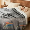thumbnail image 2 of Homemate Heated Electric Blanket Queen Size - 84"x90" Heating Bed Blanket Throw with 10 Heating Levels 8 Hours Auto Off Fast Heating Over-Heat Protection Ultra Soft Flannel ETL Certified, Grey, 2 of 9