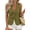 Army Green, variant on Women Summer Tie Front Eyelet Tank Tops Trendy Floral Vest Sleeveless V Neck Dressy Blouse Vacation Outfits