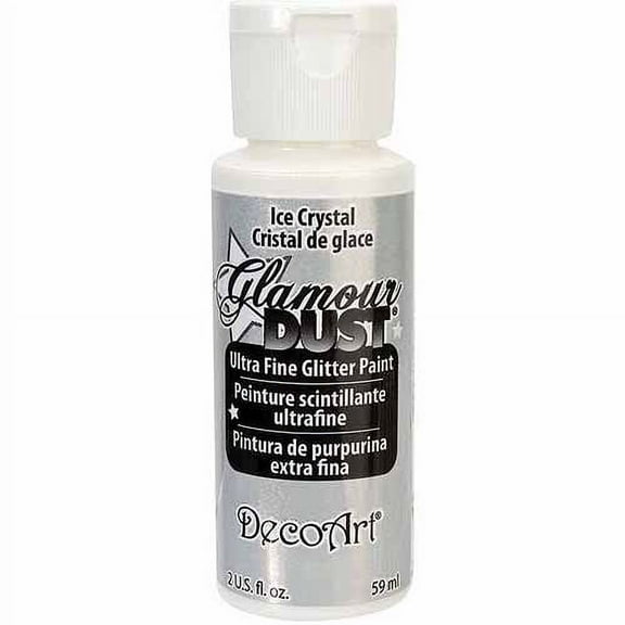Deco Art Glamour Dust Ultra Fine Glitter Paint, Ice Crystal, 2 oz