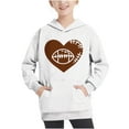 thumbnail image 2 of Odeerbi Teen Boys Hoodies Fall Winter Pullover Hooded Sweatshirts 4-14 Years Children's American Football Printed Long Sleeve Top Sweatshirt Teen Clothes White, 2 of 5