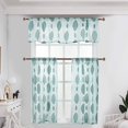 thumbnail image 4 of Curtain Window-3pcs /Set Dual Color Polyester Window Curtain Shade Blackout Bedroom Living Room(Green), 4 of 7