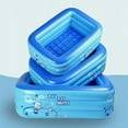 thumbnail image 3 of Inflatable Pool,Paddling Pool Rectangle Swimming Pool Bathing Tub Inflatable Pool for Children Baby Home Use, 3 of 8