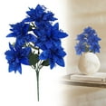 thumbnail image 2 of Artificial Poinsettia Flowers, Faux Poinsettia Bush Bouquets Silk Poinsettia Valentine’s Day Ornaments Poinsettia Flower Arrangement for Home Decor, 1 Pcs, 15.74 Inches, 2 of 9