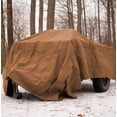 thumbnail image 4 of (2 pack) WHITEDUCK Canvas Tarp 18 oz. Heavy Duty Waterproof UV Resistant, Rustproof Grommets, Industrial & Commercial Use Cloth Tarp (Cut Size: 8'x10', Finished Size: 7'6"x9'6", Tan), 4 of 8
