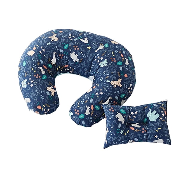 Almohada de lactancia para bebés, almohada corporal de maternidad, cojines de cinturo para alimentación de apoyo , almohadas suaves para Animal azul