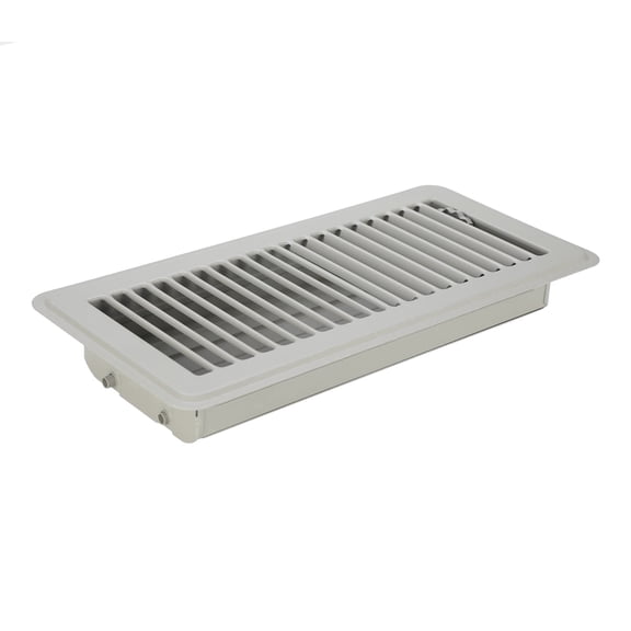 BREEZHOU 4" x 10" Floor Register Heavy Duty Steel Floor Air Vent Cover with Adjustable Airflow for Home Floor 1 Pack