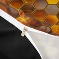 thumbnail image 4 of Erosebridal Watercolor Honeycomb Queen Duvet Cover Set, Brown Hexagon Bedding, Black Reversible, 1 Duvet Cover and 2 Pillowcases (No Comforter), 4 of 5