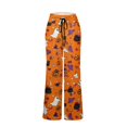 thumbnail image 5 of Halloween Pajama Pants Women Halloweens Cute Print Pjs Pants Plush Pajama Bottom Puls Size Dance Bottoms, 5 of 7