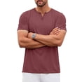 thumbnail image 4 of GENTS BLISS Henley Men Shirts Short Sleeve T shirts for Men V Neck Casual Men Shirts, 4 of 8