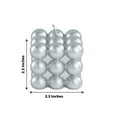 thumbnail image 3 of Efavormart 2 Pack | Shiny Metallic Silver 2" Bubble Cube Paraffin Wax Candles, Unscented Square Pillar Candle, Party Favor Gift, 3 of 5