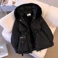 thumbnail image 2 of Chaqueta de algodón desplumada, ropa de trabajo que se ajusta a la cintura, chaqueta de algodón de plumón, chaqueta de algodón gruesa y cálida para talla pequeña, 2 of 6