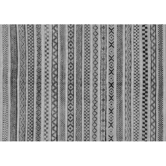 Ahgly Company Indoor Rectangle Abstract Gray Modern Area Rugs, 7' x 9'