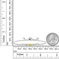 thumbnail image 3 of Gem Stone King 925 Sterling Silver and 10k Yellow Gold Yellow Sapphire and White Lab Grown Diamond Tennis Bracelet for Women (0.33 Cttw, Gemstone September Birthstone, Fully Adjustable up to 9 inch), 3 of 3