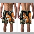 thumbnail image 3 of luoweisi Men's Beach Shorts Quick Dry Swim Trunks with Mesh Lining Squirrel M, 3 of 5