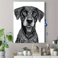 thumbnail image 4 of Tribal Dog Canvas Wall Art Print, Living Room Bedroom Cafe Hallway Wall Decor, 4 of 8
