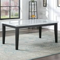 thumbnail image 2 of Bowery Hill Faux Marble White/Deep Cherry Dining Table Rectangular 66" Unassembled, 2 of 8