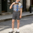 thumbnail image 3 of Taqqpue Boy Suits Boys Wedding Outfit Dress Shirt with Bowtie/Suspender Pants Uniform Shirts and Shorts for Formal Occasion 0-10 Years, 3 of 8