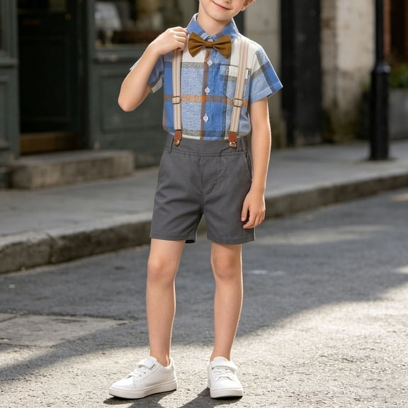 LvhaoGJOB Little Kids Boys 2-Piece Outfit Set - Multi-Pocket