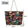 thumbnail image 2 of Bolso de playa Bolsos de playa Bolsos de mano para mujer Bolso de mano de lona bohemio a rayas para mujer con cierre de cremallera, utilitario, impermeable, estético Bolsos de playa, 2 of 6