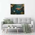 thumbnail image 6 of Bingfone Koi Pond Lilies Tapestry Wall Hanging Decor for Living Room Bedroom Dorm Classroom Office Decor 29x37 Inch, 6 of 8