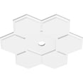 thumbnail image 2 of 24"OD x 2"ID x 8 1/4"C x 1"P Daisy Architectural Grade PVC Contemporary Ceiling Medallion, 2 of 11