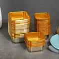 thumbnail image 7 of 100pcs Square Moon Cake Trays Mooncake Packaging Box Without Cover Food Container Holder Gold Plastic Cake Box for Cookie, 7 of 7