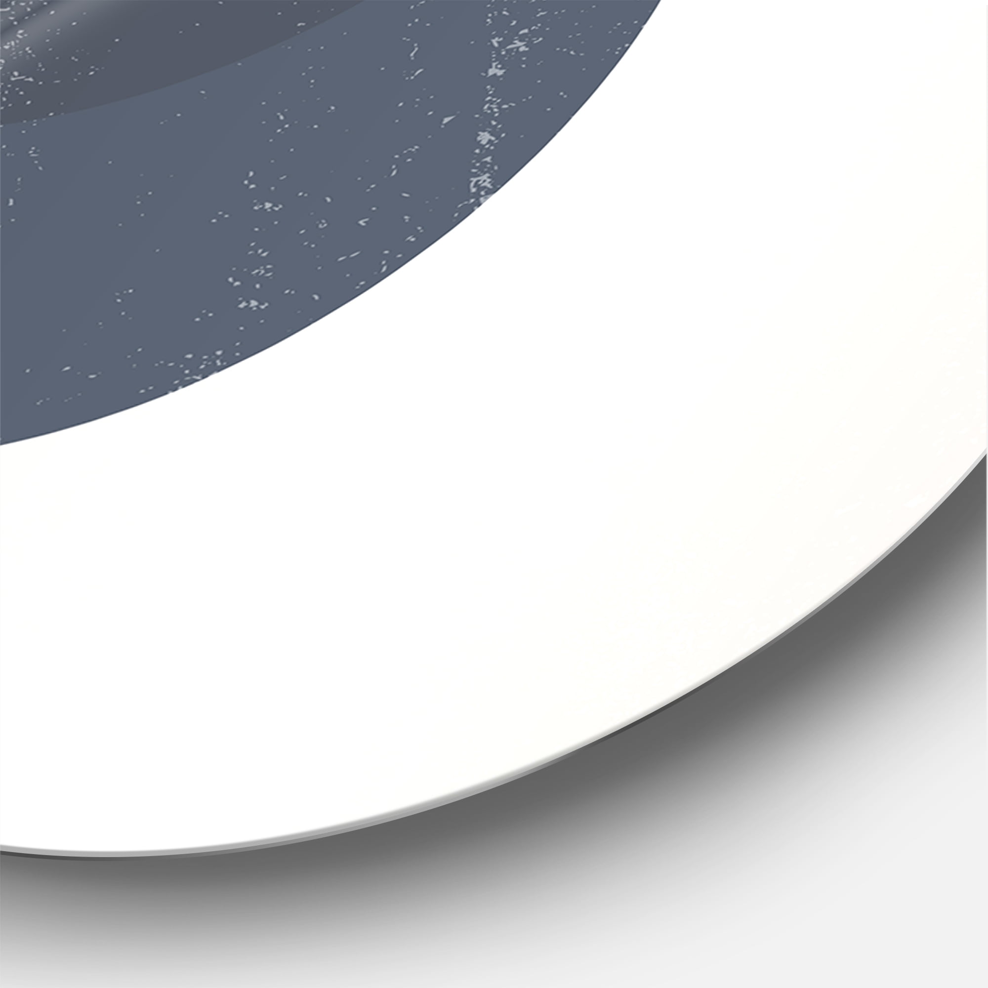 Designart 'Abstract Geometrical Moon and Sun With Leaf IV' Modern Circle Metal Wall Art 29x29 - Disc of 29