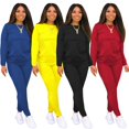 thumbnail image 2 of Conjunto de 2 piezas para mujer, conjunto de dos piezas, chándal para mujer, suéter, pantalones, conjuntos de 2 piezas, trajes con cuello redondo, venta al por mayor, 2 of 5