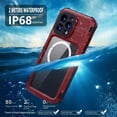 thumbnail image 4 of for iPhone 16 Pro Max 6.9 inch Waterproof Case Compatible with MagSafe, Magnetic Waterproof Metal Full Body IP68 Underwater Case Built-in Screen Protector Military Grade Shockproof Cover, 4 of 7