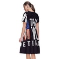 thumbnail image 2 of Bixox Robe d'Été à Manches Courtes pour Femmes Robe Ample Longueur Genou avec Poches-Veterans Day2, 2 of 7