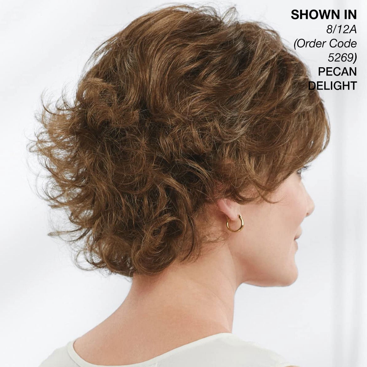 Alex WhisperLite Wig by Paula Young - Sassy Short Wig with Side-Swept Bangs and Tousled Curls / Multi-Tonal Shades of Blonde, Silver, Brown and Red