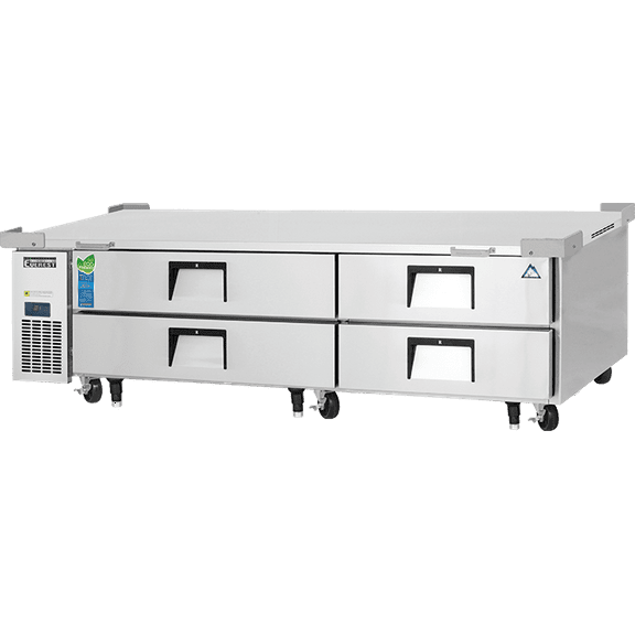 Everest Refrigeration ECB82D4 82-3/8' Four-Drawer Side Mount Refrigerated Chef Base, 115V, NSF